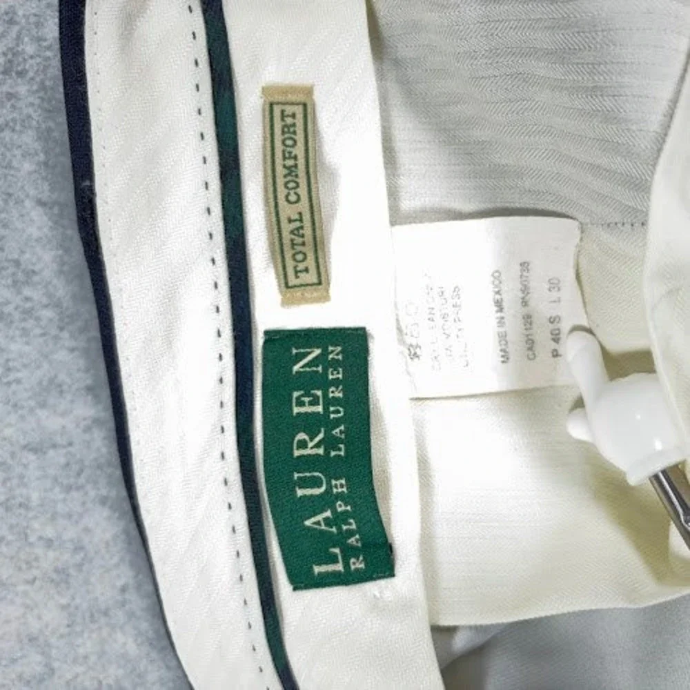 Lauren Ralph Lauren Dress Pants Mens fits 39x29 Black Pleated Work Slacks